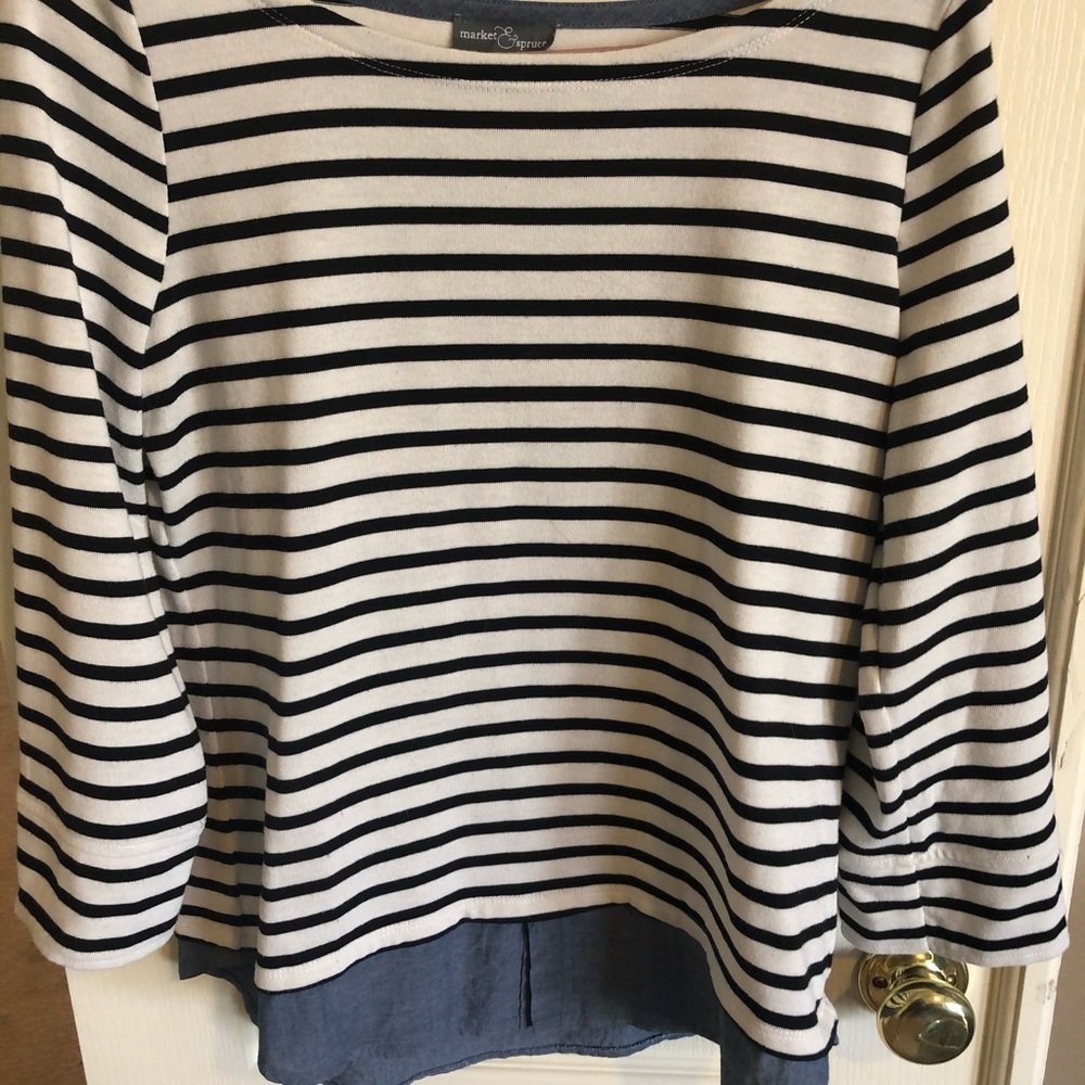Boatneck striped shirt